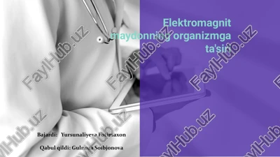 elektromagnit maydonning organizmga ta'siri — PPTX