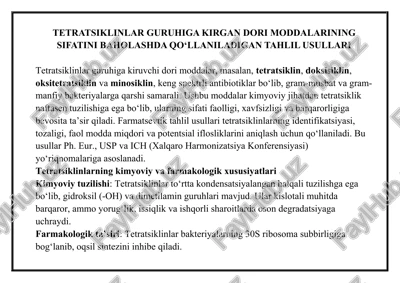 tetratsiklinlar — DOCX