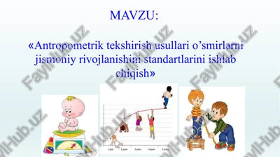 antropometrik tekshirish usullari — PPTX