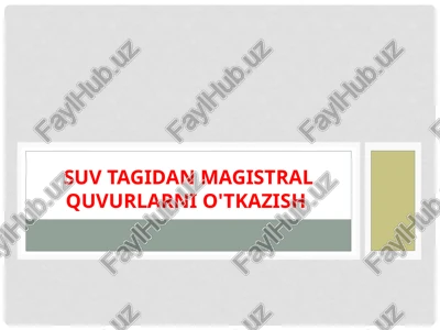 magistral quvurlarni suv osti gayot qizish — PPTX