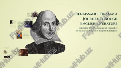 renaissance drama: a journey through english literature — PDF