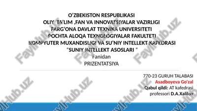 mashinalioʻqitishningchiziqliregressiyausullari — PPTX