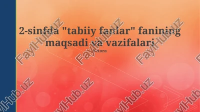 ekologik madaniyat asoslari — PPTX
