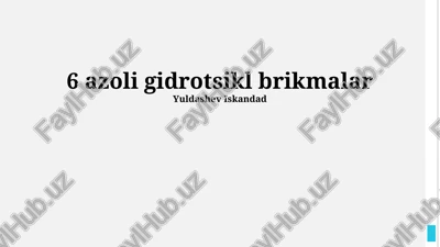 azol gidrotropik birikmalar — PPTX