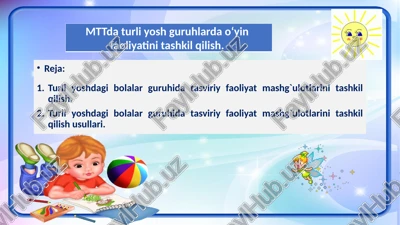 tasviriy faoliyat mashg'ulotlari — PPTX