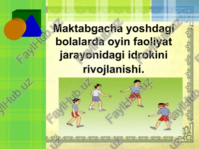 o`yin faoliyatining pedagogik ahamiyati — PPTX
