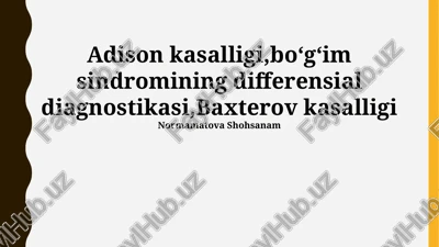 baxter kasalligi — PPTX