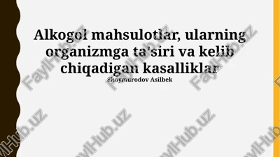 alkogol mahsulotlar — PPTX