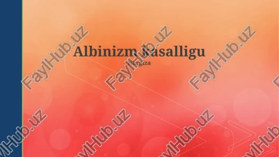 albinizm kasalligu — PPTX