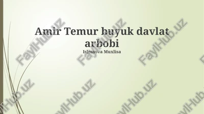temur buyuk davlat arbobi — PPTX