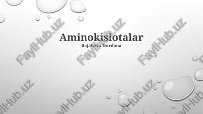 aminokislotalar — PPTX