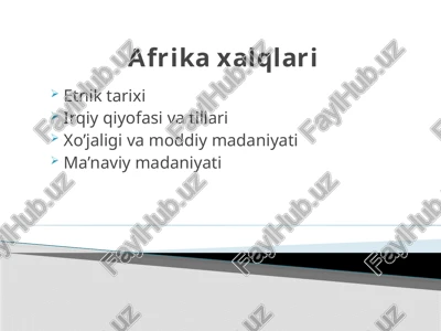 afrika xalqlari — PPTX