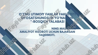 malakaviy amaliyot hisoboti — PPTX