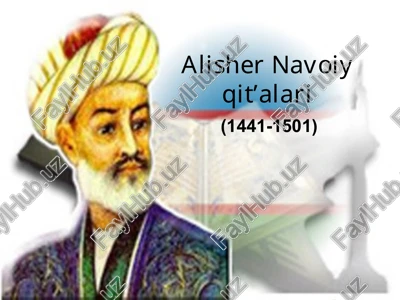 alisher navoiy qit’alari — PPTX