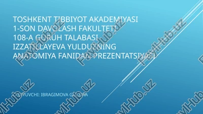 anatomiya fanidan prezentatsiyasi — PPTX