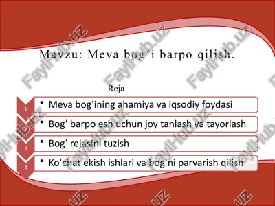mevabogʻibarpoqilish — PPTX
