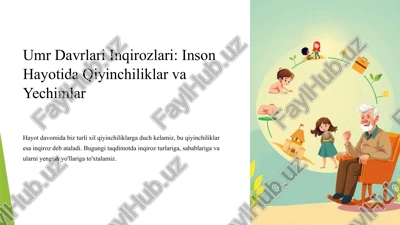 umr davrlari inqirozlari: inson hayotida qiyinchiliklar va yechimlar — PPTX