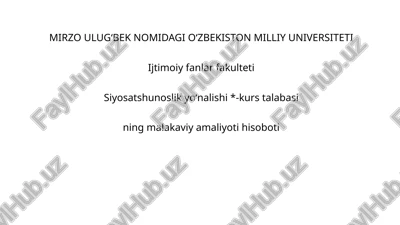 himoya-amalining ikkinchi haftasi — PPTX