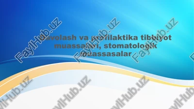 davolash-profilaktika muassasalari — PPTX