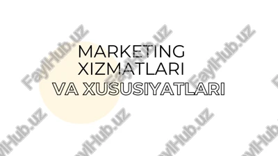 marketing xizmatlari — PDF