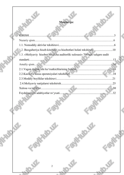 moliyaviy hisobot bo‘yicha auditorlik xulosasi — DOCX