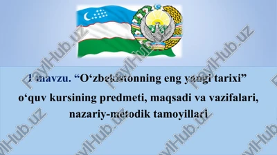 o‘zbekistonning eng yangi tarixi — PPT