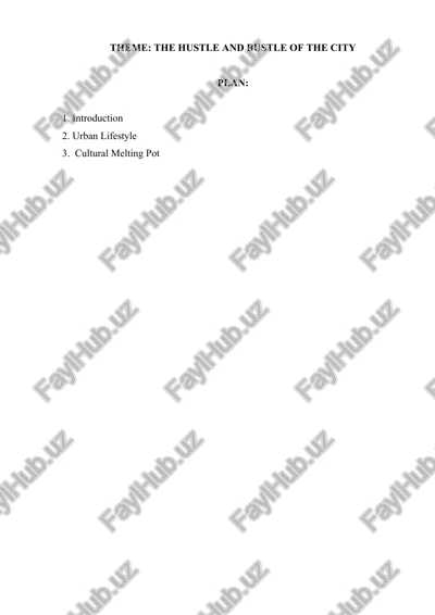 urban lifestyle — DOCX