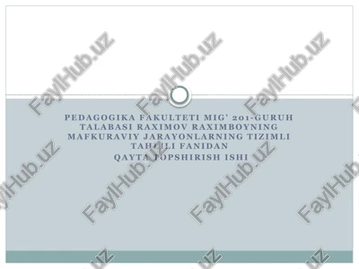 qayta topshirish ishi — PPTX