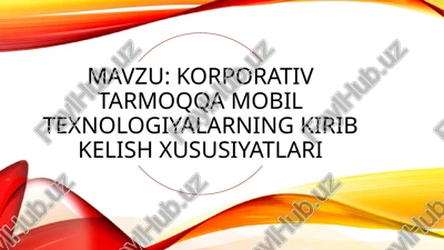 korporativ tarmoqlar — PPTX