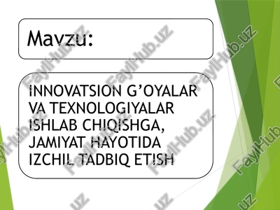 innovatsiyalar — PPTX