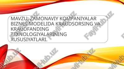 kraudfanding tarixi — PPTX