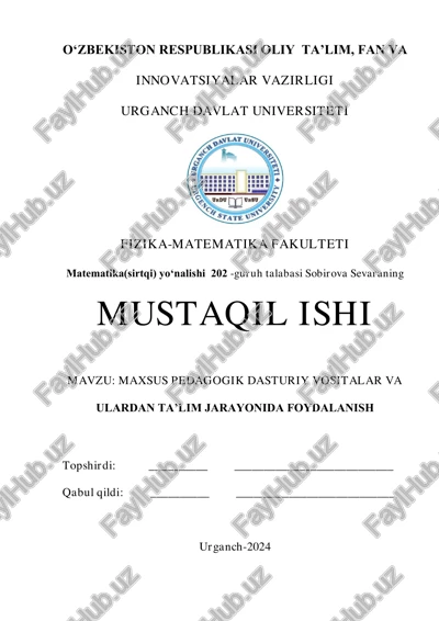 maxsus pedagogik dasturiy vositalar va — PDF