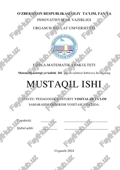 pedagogik dasturiy vositalar ta’lim samarasini oshirish vositasi — PDF