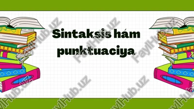 sintaksis hám punktuaciya — PDF