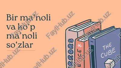 bir ma’noli so‘zlar — PDF