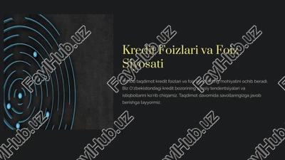 kredit foizlari va foiz siyosati — PPTX