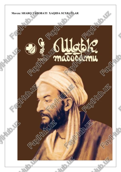 sharq tabobati xaqida suxbatlar — DOCX