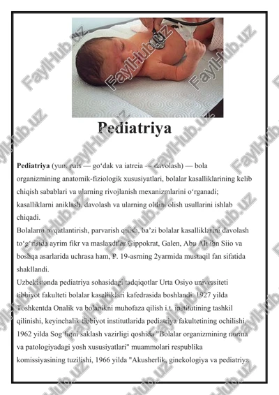 pediatriya — DOCX