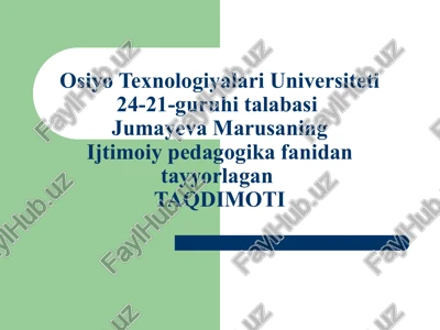 shaxs tushunchasi — PPTX