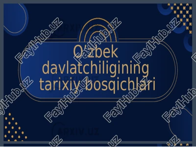 o’zbek davlatchiligi — PPTX