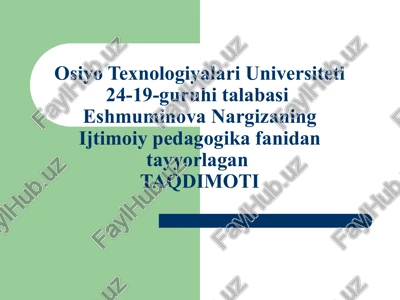 o'zbekiston doila mahalla va ishlabchiqarish jamoalarning ijtimoiy - pedagogik vazifalari, milliy ta — PPTX