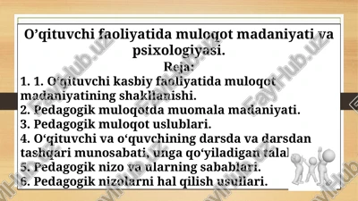 muloqot psixologiyasi — PPT