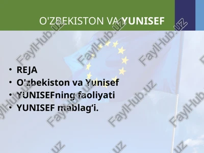 yunisefning faoliyati — PPTX