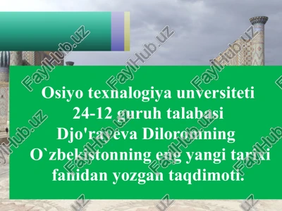 tarixiy xotira — PPTX