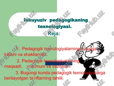 pedagogik texnologiyalarning vujudgakelishi va shakllanishi — PPT