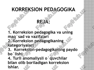 korrektsionpedagogika rejasi — PPTX