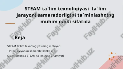 steam ta'lim texnologiyasi — PPTX