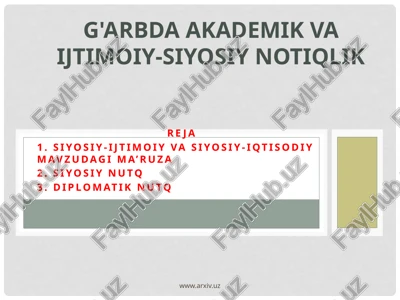 siyosiy-ijtimoiy va siyosiy-iqtisodiy mavzu — PPTX