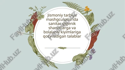 bolalar uchun sport kiyimlari — PPTX