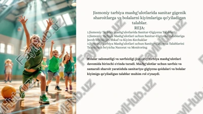 jismoniy tarbiya mashg'ulotlari — PPTX